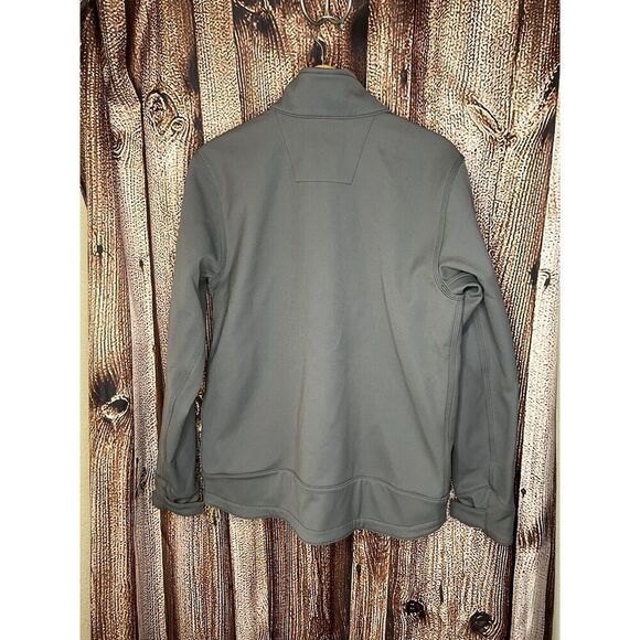 Carhartt Soft Shell Work Jacket Crowley 101199 022 Men's Small Full Zip Gray - Picture 2 of 3